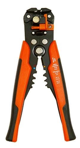 AsaTechmed Self-Adjusting Insulation Wire Stripper/cutter/crimper tool Automatic Plier 8" - 1 Piece Orange Tools
