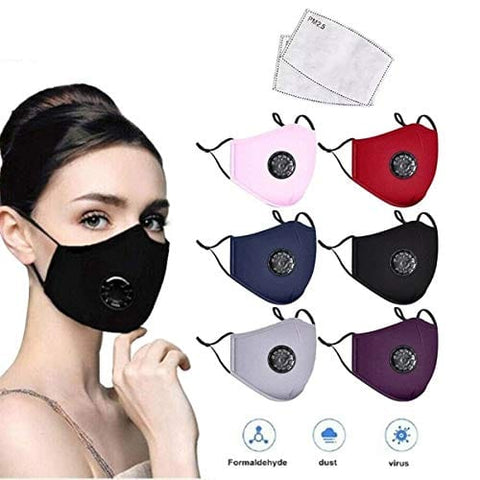 New 2 Face Mouth Mask Face Shields Comfy Breathable Balaclavas (Filter Included)