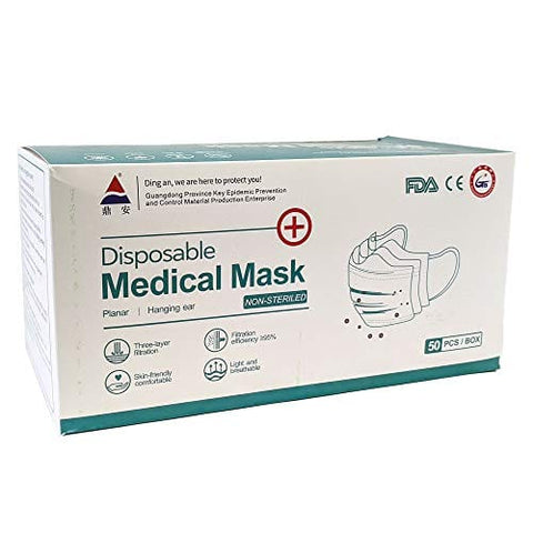 Face Mask, Pack of (100) Face Masks
