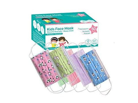 New Kids Disposable Face Mouth Mask 3-Ply Ear Loop 50 PCS Childrens Mask (White) Face Masks