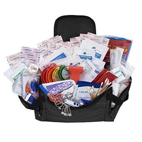 Small First Responder/ EMT/ EMS Trauma Bag with Stocked First Aid Kit - Assorted Colors Black EMT Gear