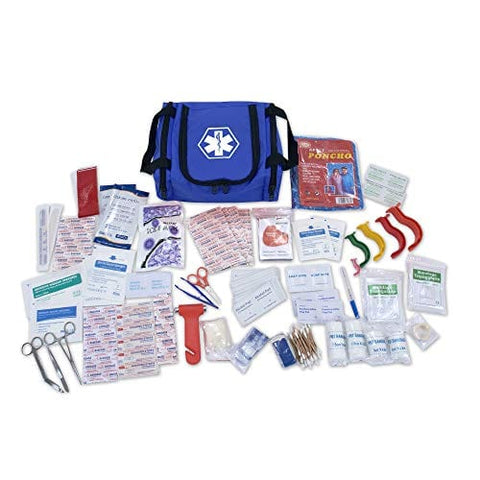 Small First Responder/ EMT/ EMS Trauma Bag with Stocked First Aid Kit - Assorted Colors Blue EMT Gear