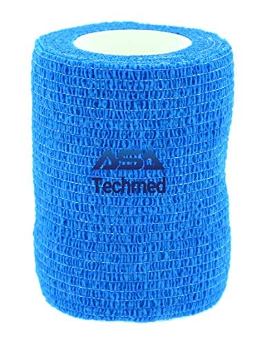 ASA TECHMED - 12 Pack, 3” x 5 Yards, Self-Adherent Cohesive Tape, Strong Sports Tape for Wrist, Ankle Sprains & Swelling, Self-Adhesive Bandage Rolls Cohesive / Self Adhesive Bandages