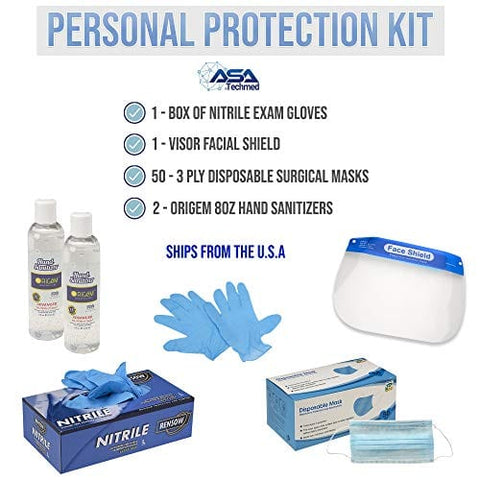 ASA Techmed Individual Back To Business Kit Cleanliness for Home, Office, Travel PPE Essentials