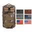 ASA Techmed Tactical Backpack with Waterproof Pouch + 6 Embroidered U.S. Flag Patches for Outdoors, Travel Moss Oak Sports