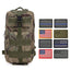 ASA Techmed Rucksack Military Tactical Molle Bag Backpack Waterproof Pouch + 8 U.S. Flag Patches for Outdoors, Hiking, Travel Camouflage Sports