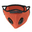 ASA Techmed Orange Sports Reusable Dual Air Breathing Valve Mask Cycling Mask Face Cover with Activated Carbon Filter Face Masks