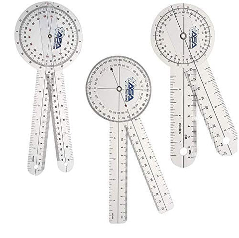Goniometer Set 2-3 Pieces 12", 8", 6"/ 360 Degree Tools