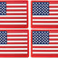 4 Pack US USA Flag Patch Emblem United States of America Military Army Tactical Morale Patch for Hats Backpacks Caps Jackets + More Sports