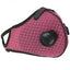 ASA Techmed Reusable Dual Air Breathing Valve Face Mask Cover with Activated Carbon Filter Pink Cycling Face Masks