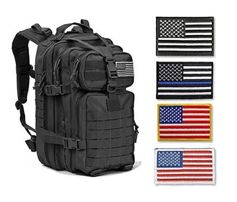 ASA Techmed 4 Pack US USA Flag Patch Thin Blue Line Police Emblem Military Iron On Sew On Tactical Morale Patch for Hats Backpacks Caps Jackets + More Sports