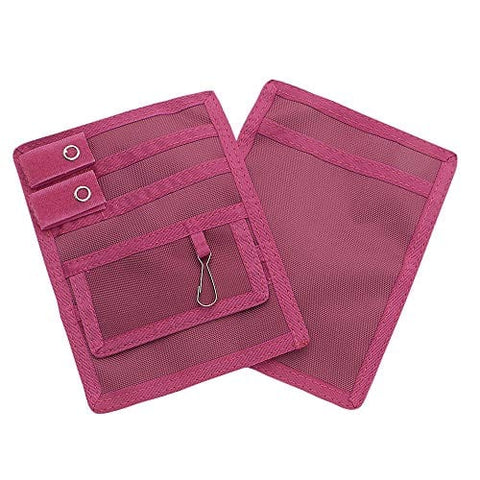 4-Pockets Nurse Purse/ Nurse Fanny Pack for Accessories, Easy-Clean Nylon - Assorted Colors Dark Pink Nurse & Medical Bags