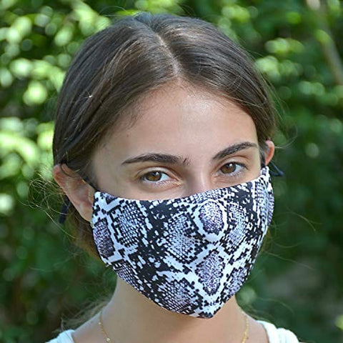 ASA Techmed 2-Piece Cloth Masks for Nose and Mouth Washable Face Covering with 4 Filters Face Masks