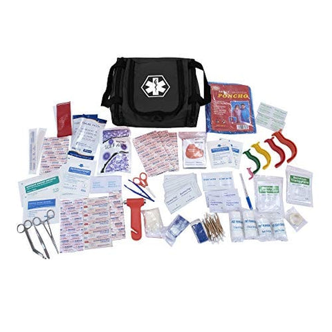 Fully Stocked Emergency Survival First Aid Kit - Assorted Colors Black First Aid Kits