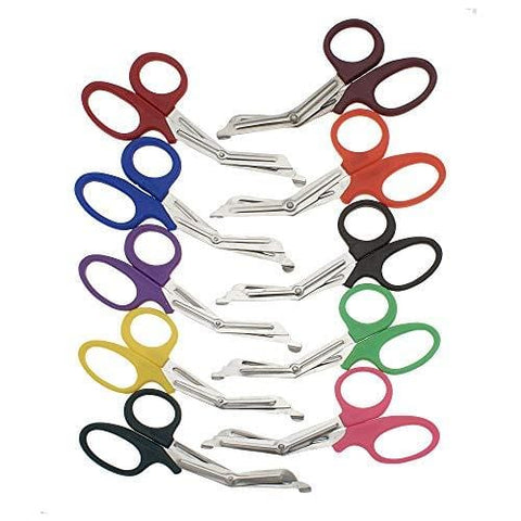 EMT Trauma Shears / Nurse Scissors, 7.5" - Assorted Colors Assorted 10 Nurse Products