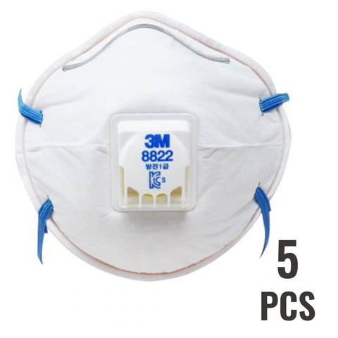 3M Industrial 8822 Face Mask Particulate Respirator Anti-PM2.5 Dust Proof Mask 5 Pcs