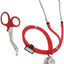Dual-Head Sprague Stethoscope + Matching Trauma Shears in Assorted Colors Red Stethoscopes