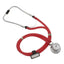 ASA Techmed Premium Sprague Rapport Dual-Head Stethoscopes in 12 Assorted Colors Red Stethoscopes