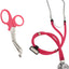 Dual-Head Sprague Stethoscope + Matching Trauma Shears in Assorted Colors Magenta Stethoscopes