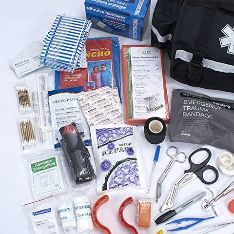ASA Techmed Trauma Kit Fully Stocked, Emergency Survival First Aid Kit Medical Reinforcement Type Outdoor Tactical Gear Set Trauma Bandage Hiking Safety Set EMT Gear