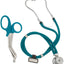 Dual-Head Sprague Stethoscope + Matching Trauma Shears in Assorted Colors Teal Stethoscopes