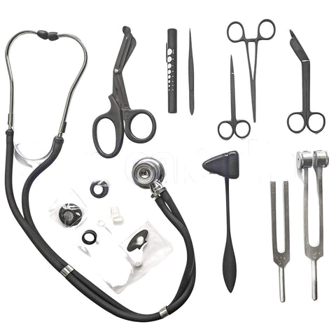9-Piece Medical Diagnostic Nurse Kit - Assorted Colors Black Nurse Kits
