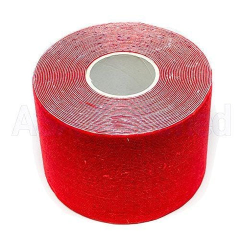 5-Pack Kinesiology Sports Muscles Running Care Elastic Physio Therapeutic Tape Rolls - Assorted Colors Red Kinesiology Tape