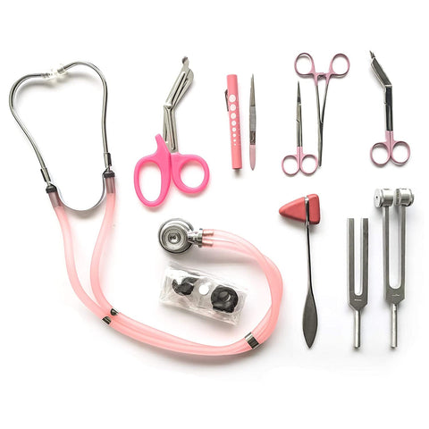9-Piece Medical Diagnostic Nurse Kit - Assorted Colors Pink Nurse Kits
