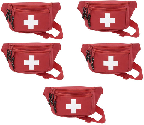 Baywatch Style Lifeguard Fanny Pack / Waist Pack 5-Pack Lifeguard Kits