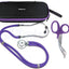 Dual Head Stethoscope with Matching Storage Case, EMT Shears and Pen Light - Assorted Colors Purple Nurse Kits