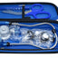 Dual Head Stethoscope with Matching Storage Case, Trauma Shears, Pen light, and Measuring Tape Blue Nurse Kits