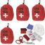 CPR Rescue Mask, Pocket Resuscitator with One Way Valve, Scissors, Tourniquet, Gloves, Wipes 4-Pack CPR Masks