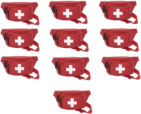 Baywatch Style Lifeguard Fanny Pack / Waist Pack 10-Pack Lifeguard Kits