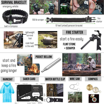Kit de Supervivencia,Kit Supervivencia Militar Profesional,Kit