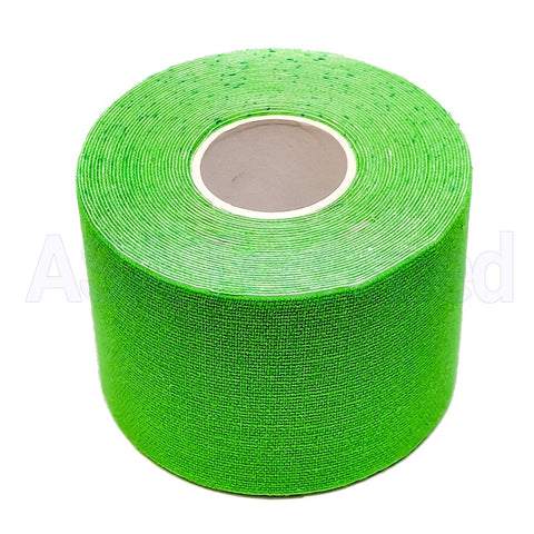 Kinesiology Tape in Assorted Colors, Uncut, Elastic Therapeutic Sports Tape for Knee Shoulder and Elbow Green Kinesiology Tape