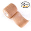 Self Adhesive Bandage Gauze Rolls Elastic Adherent Tape First Aid Kit Wrap 10pcs 2 Tan Cohesive / Self Adhesive Bandages