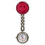 Stainless Steel Nurse Lapel Clip Watch/ FOB Pocket Watch - Assorted Colors Red Nurse Watches