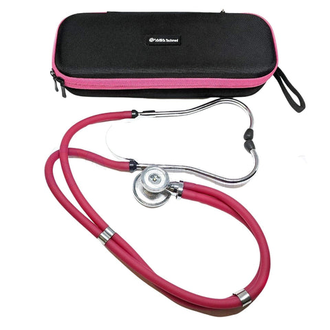 Dual Head Stethoscope with Matching Storage Case, EMT Shears and Pen Light - Assorted Colors Pink Nurse Kits