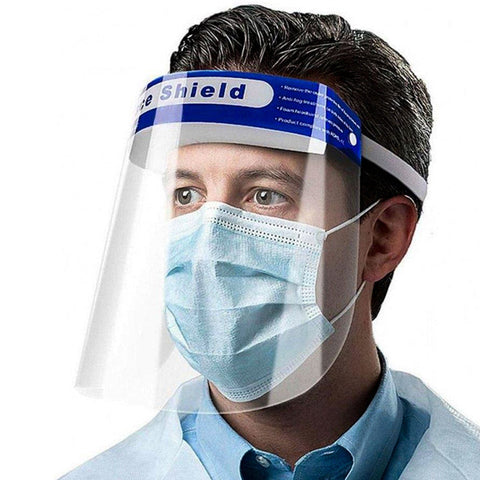Safety Face Shield Elastic Strip, Transparent Full Face Protective Visor - 5-Pack PPE Essentials