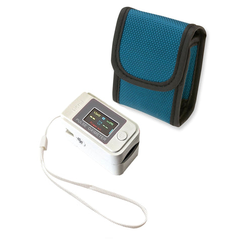 Fingertip Pulse Oximeter, Pulse Saturation Heart Rate Monitor with Pouch White PPE Essentials