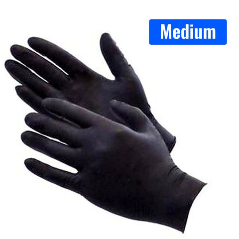 Nitrile Powder Free Glove Gloves Sysco Black 1000 Count Medium PPE Essentials
