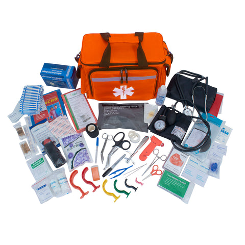 ASA Techmed Deluxe Medical First Aid Trauma Kit Orange First Aid Kits