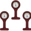 Silicone Nurse Watch with Pin Clip/ Medical Brooch Fob Watch - Assorted Colors Maroon 3 Nurse Watches