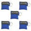 Keychain CPR Masks with One-Way Valve 5-Pack - Assorted Colors Blue CPR Masks