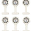 Silicone Nurse Watch with Pin Clip/ Medical Brooch Fob Watch - Assorted Colors White 6 Nurse Watches