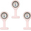 Silicone Nurse Watch with Pin Clip/ Medical Brooch Fob Watch - Assorted Colors Pink 3 Nurse Watches
