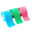 Kinesiology Tape Roll 3-Pack in Blue, Pink & Green Kinesiology Tape