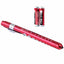 Nurse Pupil Gauge LED Pen Light Aluminum Penlight with Batteries - Assorted Colors Red Flashlights