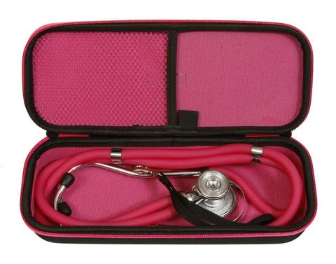 Professional Dual-Head Sprague Rappaport Stethoscope with Case - Assorted Colors Pink Stethoscopes