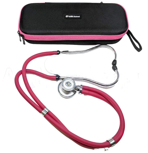 Sprague Rappaport Stethoscope with Matching Lightweight Storage Case Pink Stethoscopes